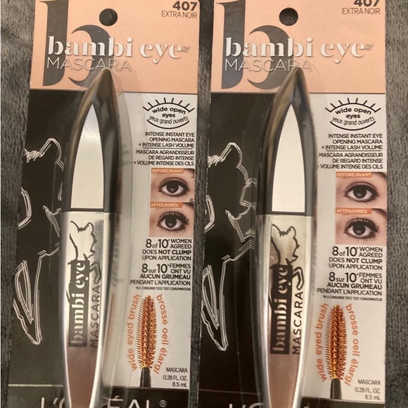 L’Oréal  2 pcs Bambi Black Máscara # 407 - Picture 1 of 3
